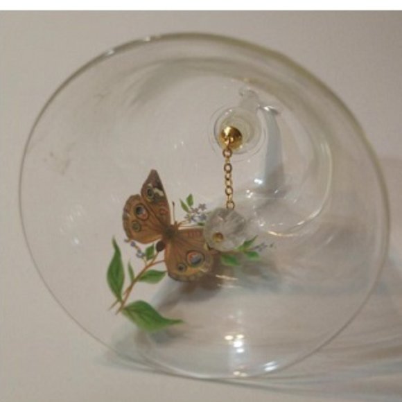 Clear Glass Bell with Butterfly Design - Picture 4 of 4